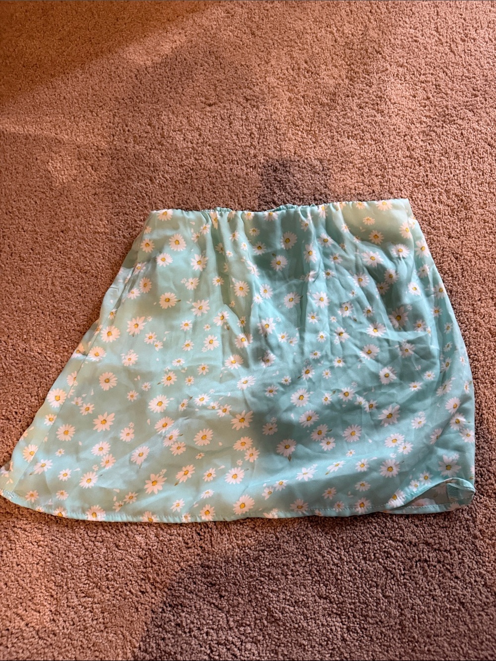 art class 10/12 Mint Blue Daisy Print Skirt